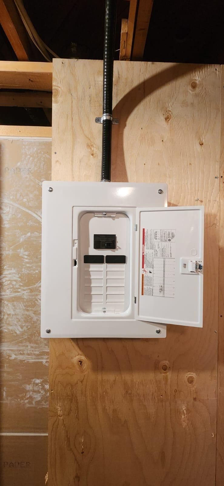 New electrical panel installation for Edmonton service upgrade