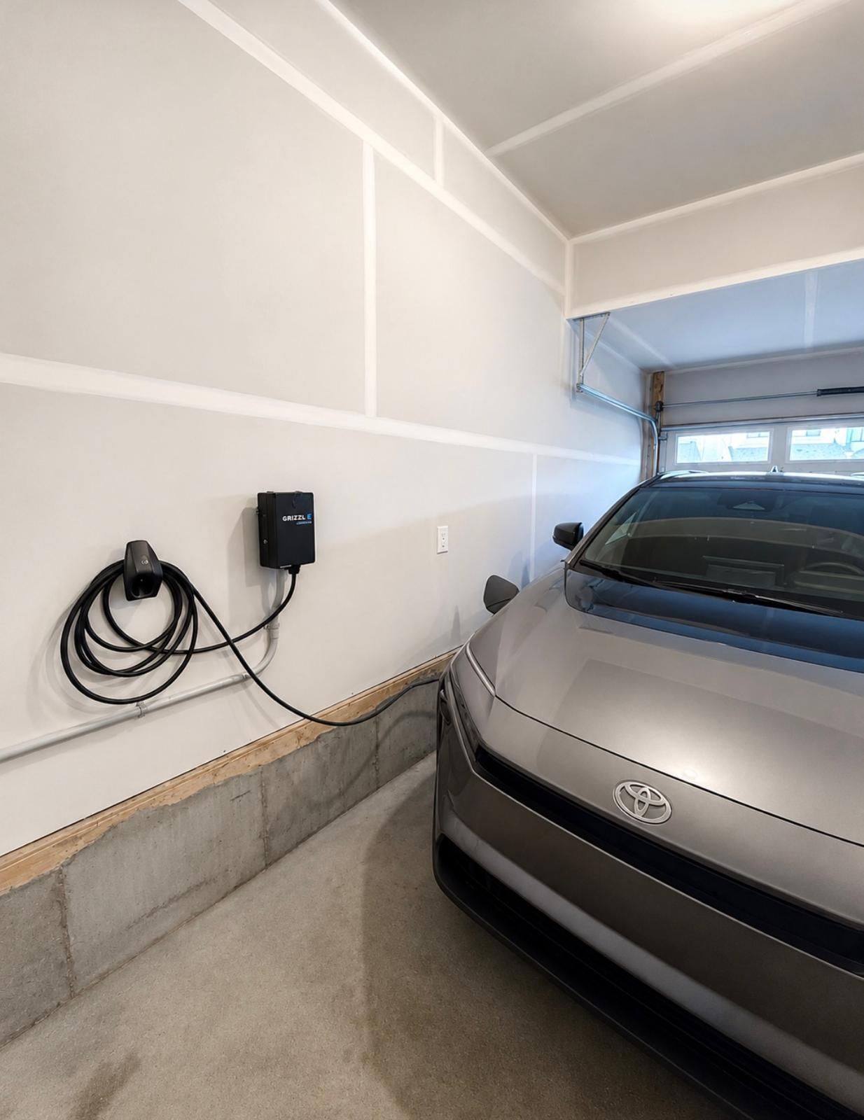 EV charger installation in Edmonton residential garage