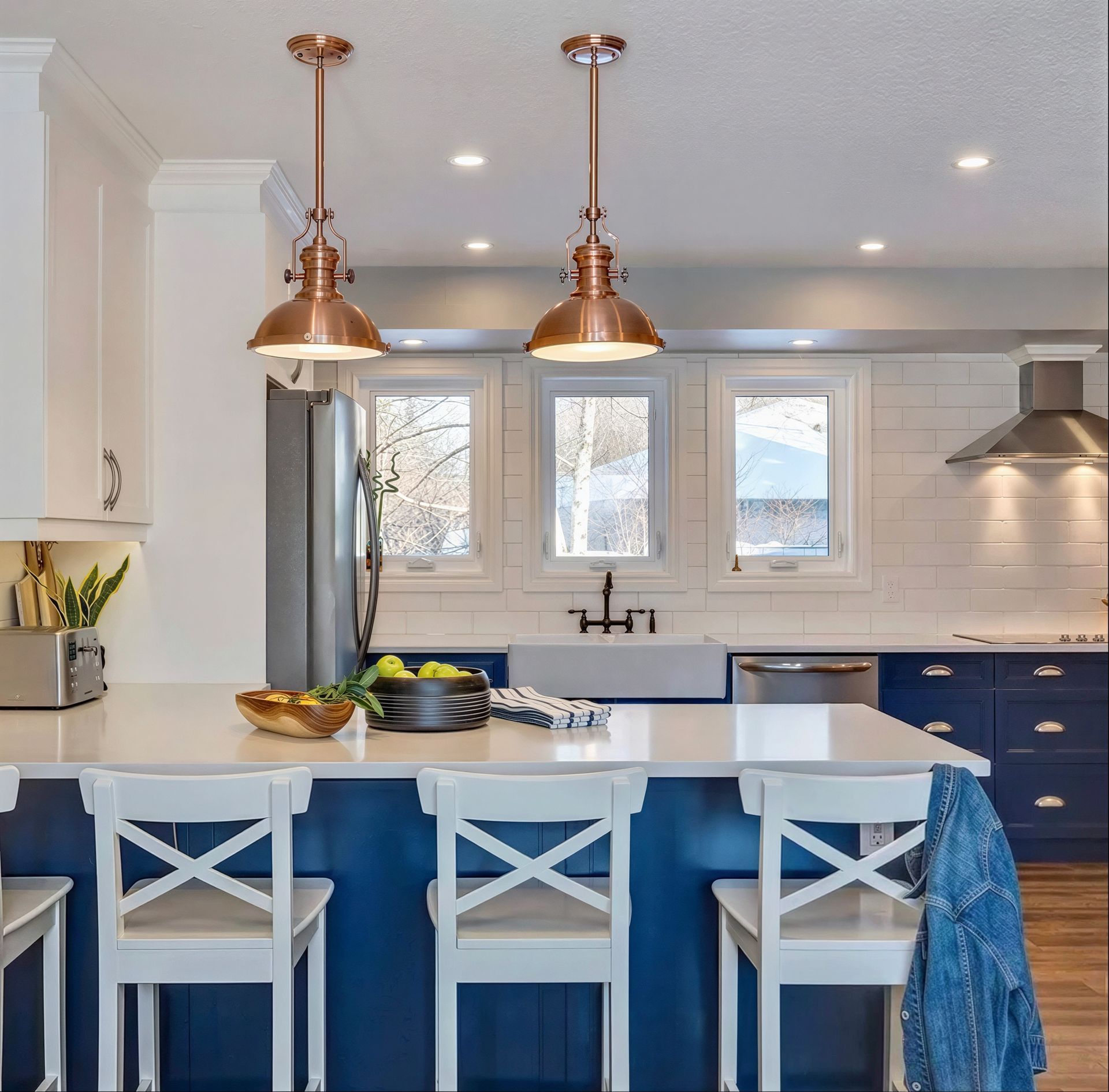 Kitchen renovation lighting installation by electrician in Edmonton home