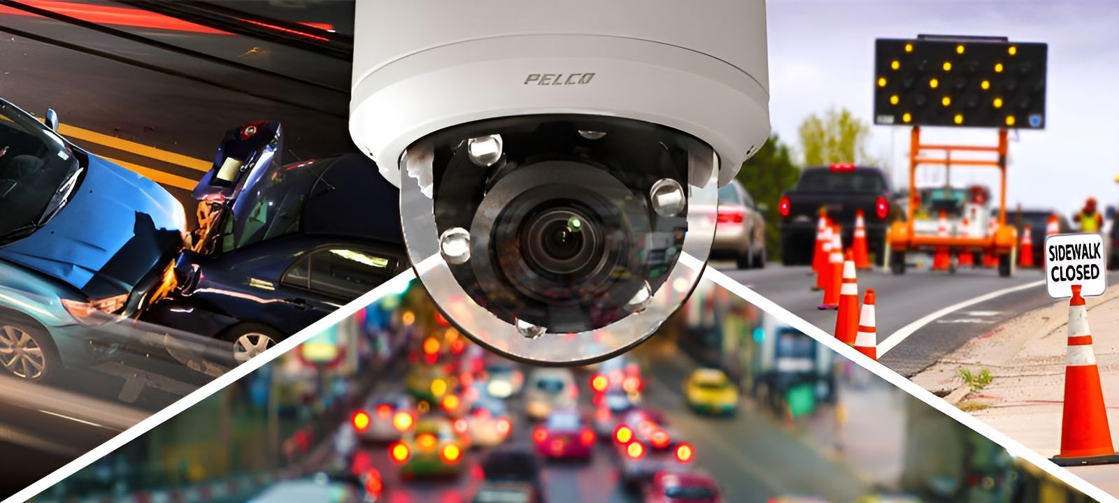 A Security Camera Is Sitting On Top Of A Busy Street — Country to Coast Cabling in Kawana, QLD