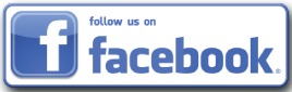 A facebook logo that says follow us on facebook
