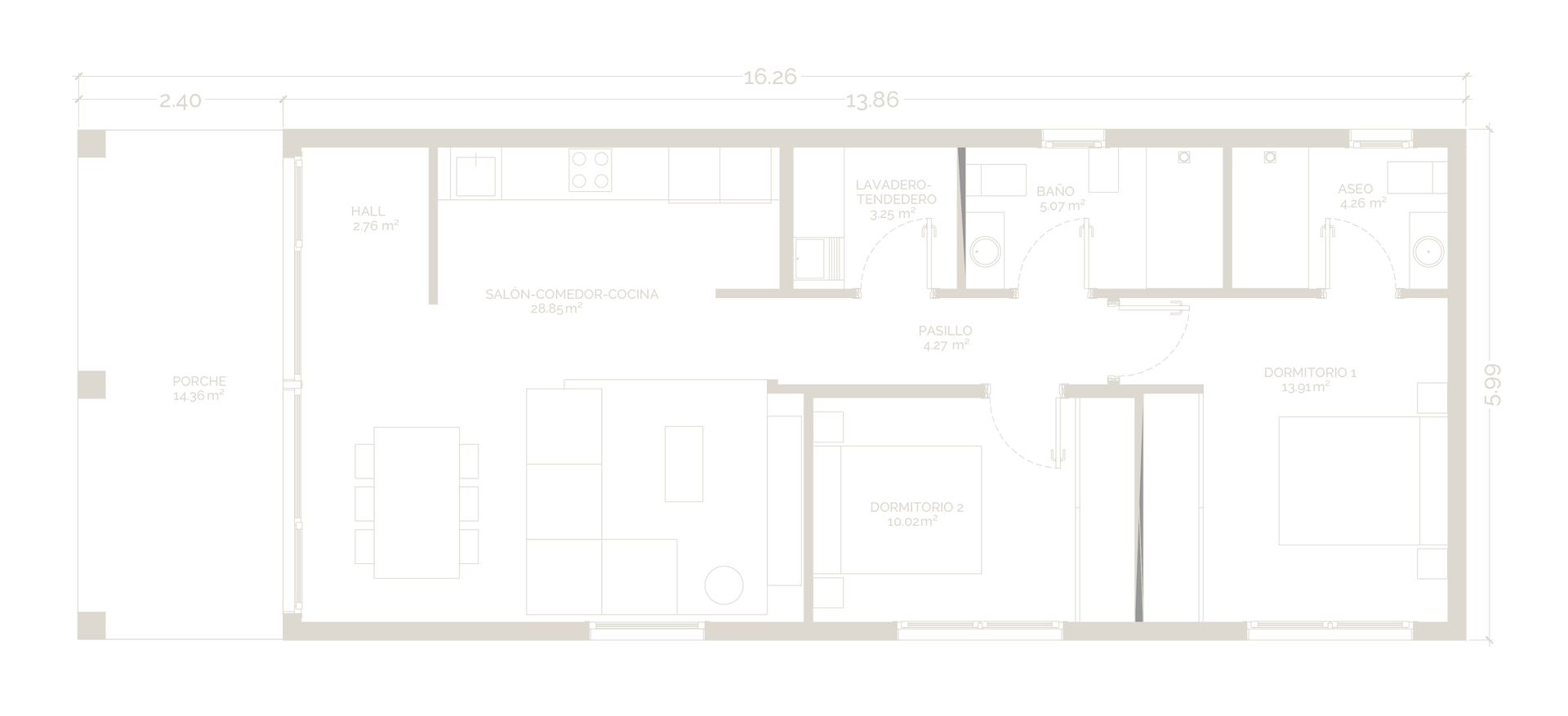 plano casa modular industrial prefabricada 100 m2