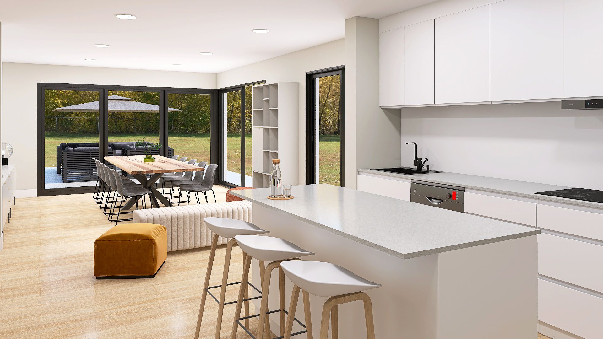 casa prefabricada modular 200m2 cocina