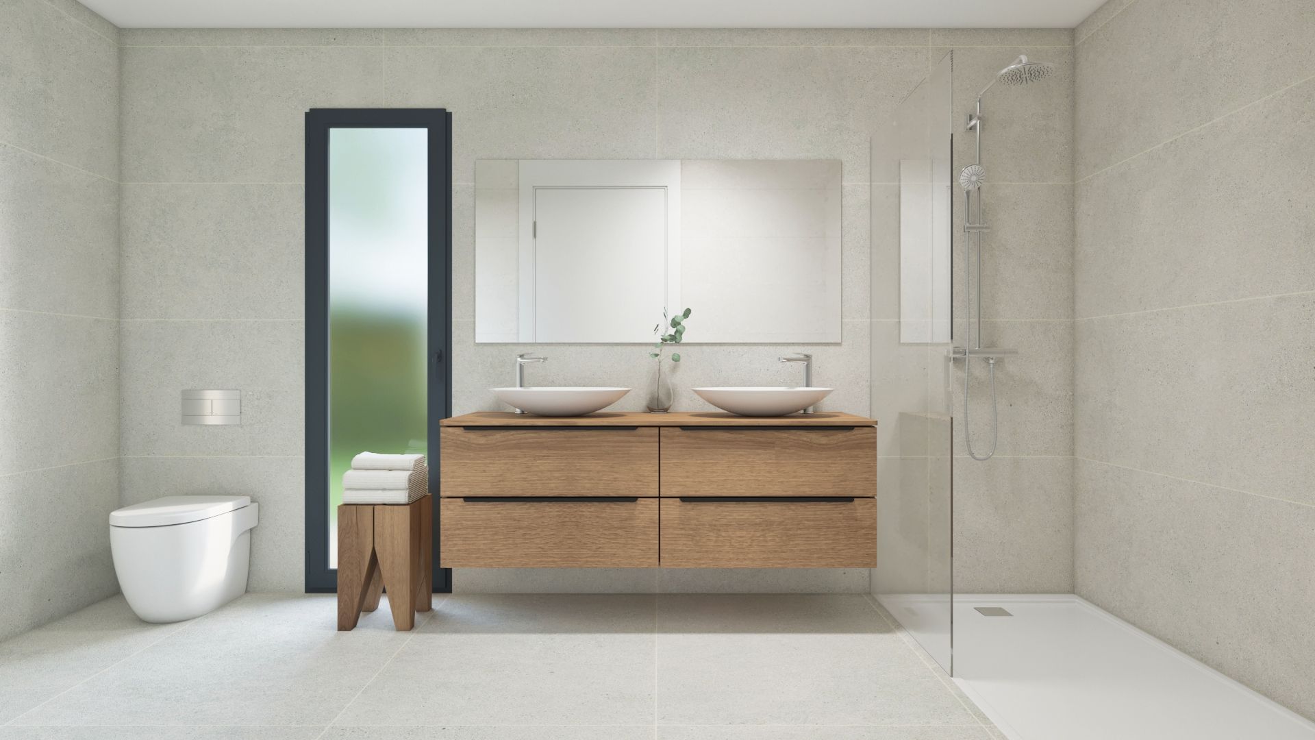 casa prefabricada modular  acabados baños