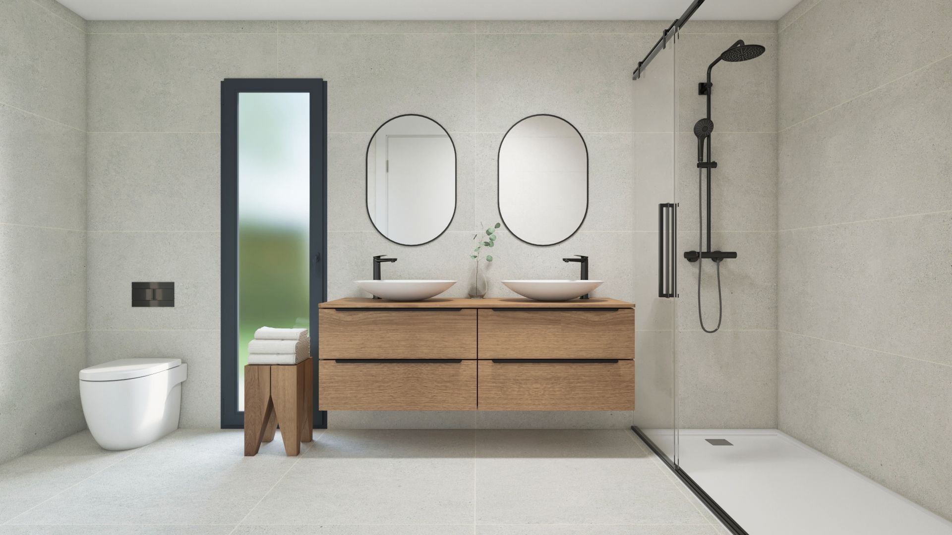casa prefabricada modular  acabados baños
