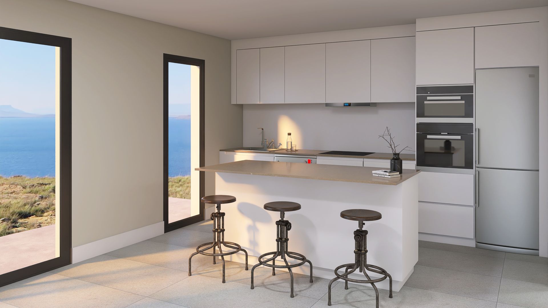 casa prefabricada modular cocina estándar acabado