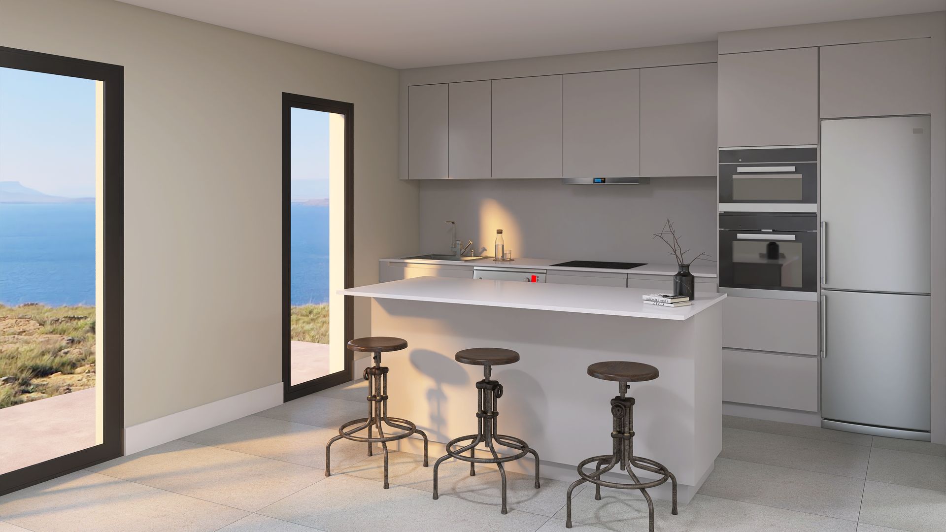 casa prefabricada modular cocina estándar acabado