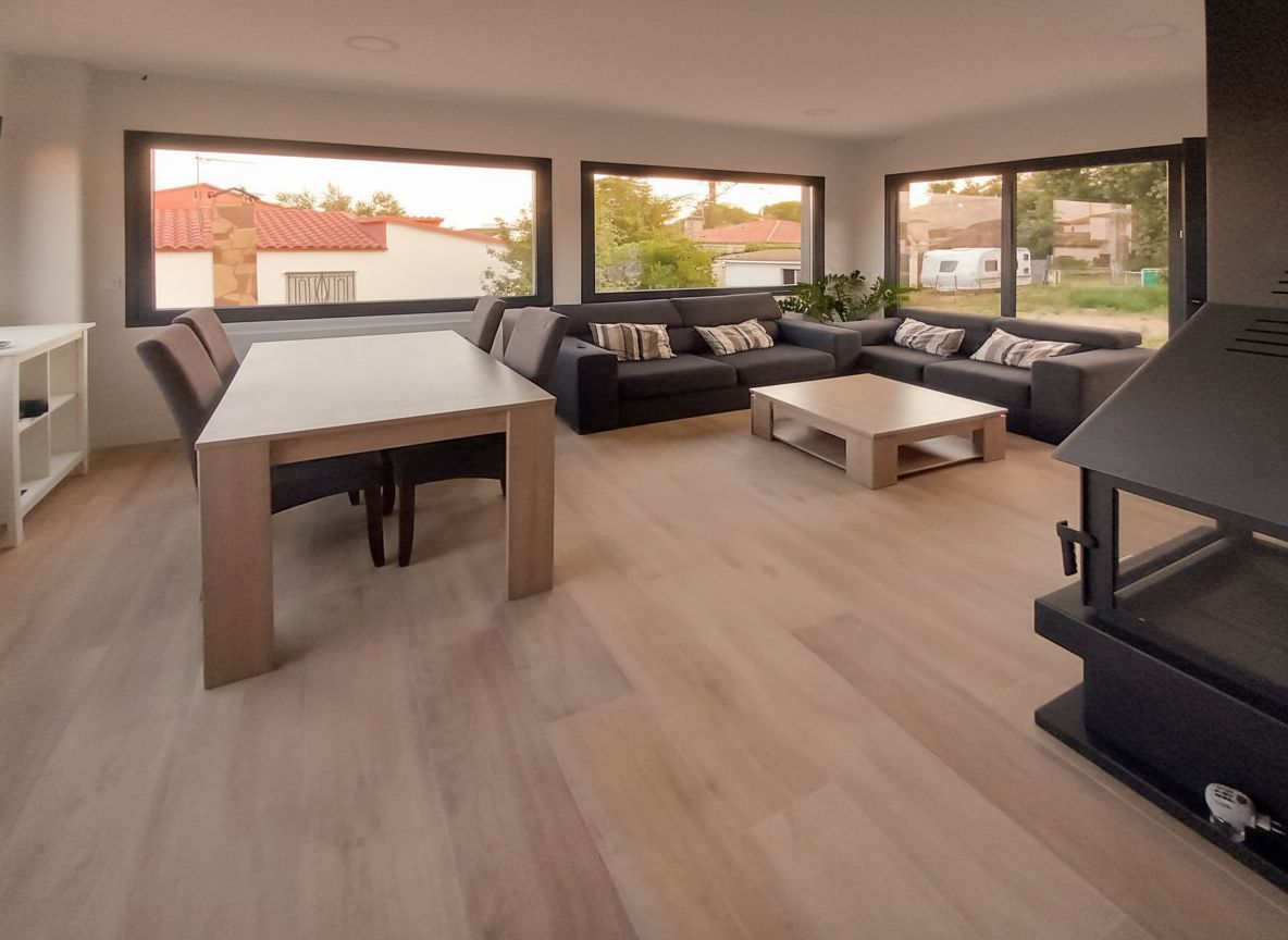 Interiores casa modular prefabricada CUBE 175m2