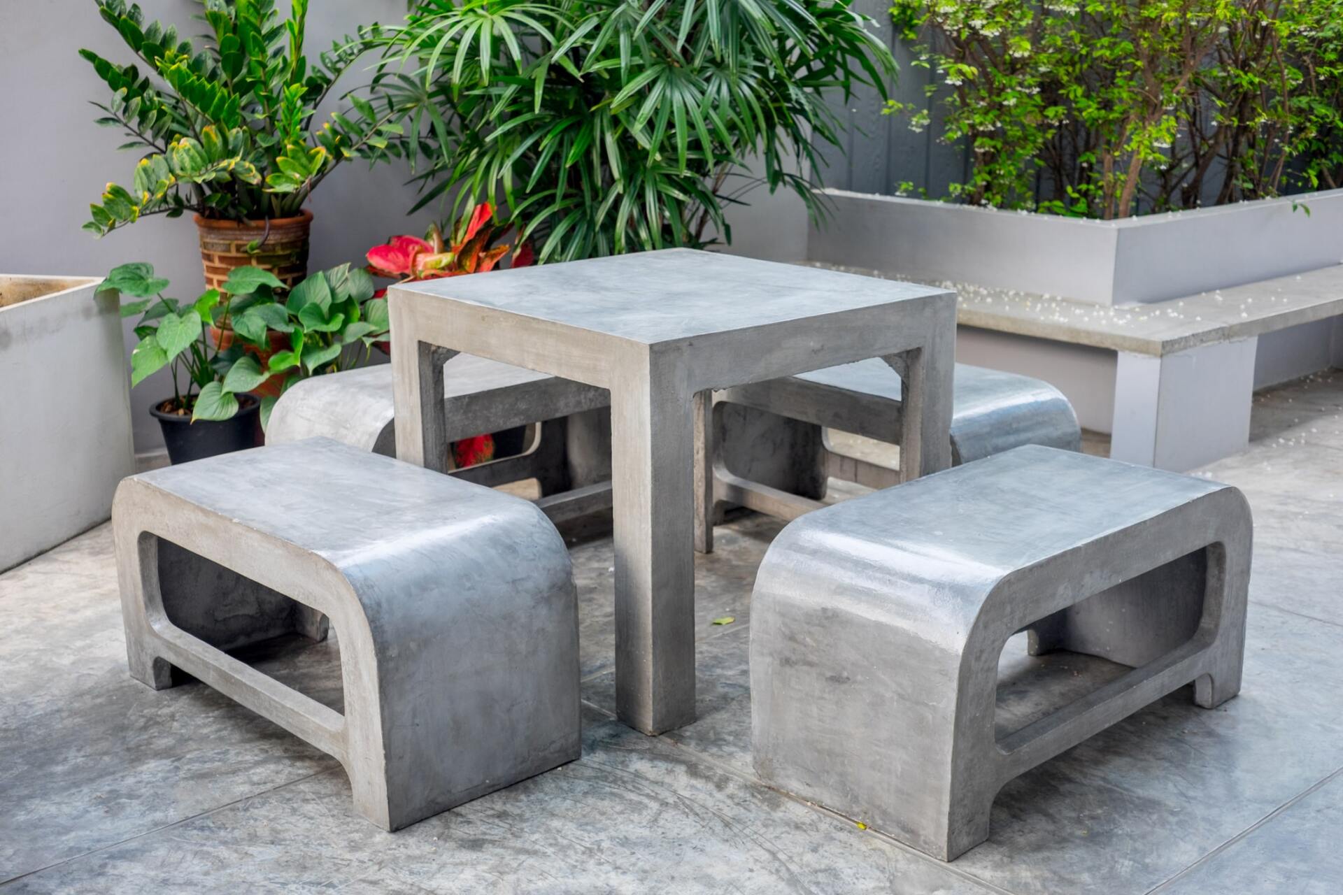 Concrete Furniture Cast by Concrete Cucamonga in Rancho Cucamonga California