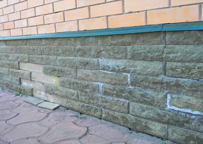 Concrete Wall with efflorescence build up in Rancho Cucamonga California