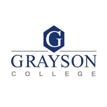The Grayson College logo, featuring a dark blue letter 