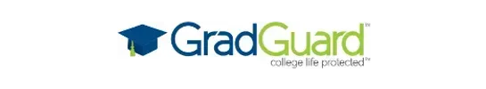 The GradGuard logo featuring a blue graduation cap next to the text