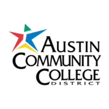 The Austin Community College District logo featuring a stylized multicolored star above the text.