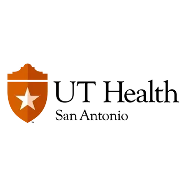 UT Health San Antonio logo featuring an orange shield with a white star next to the text 