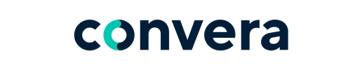 The Convera logo featuring dark blue text with a teal circular accent inside the letter 'o'.