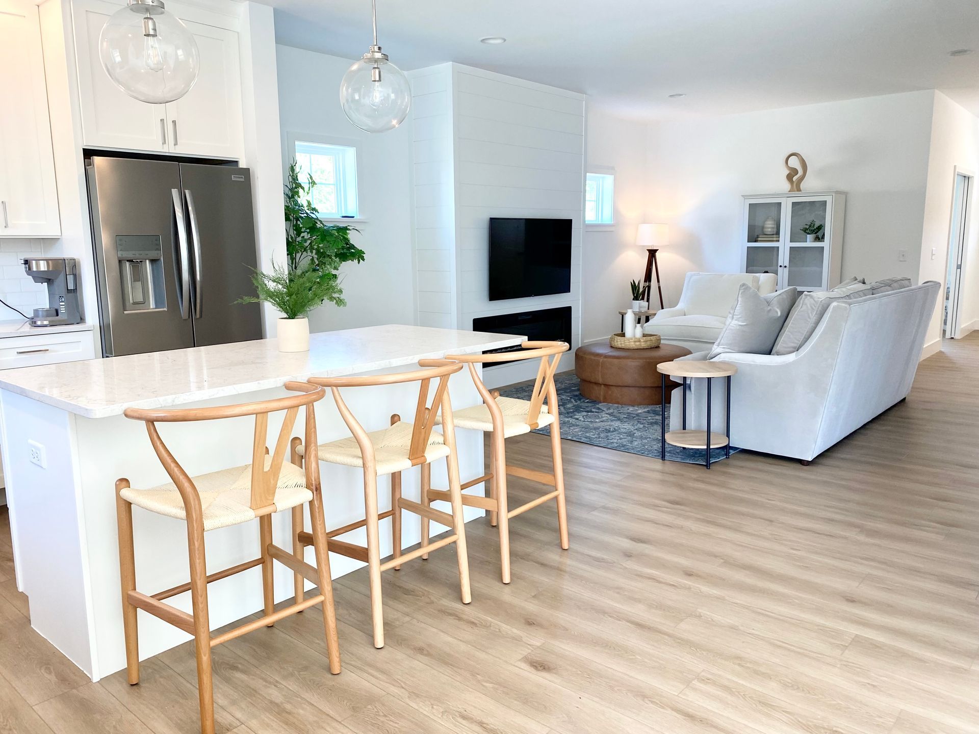 Open concept first floor renovation by Christy Martin Interiors Lancaster PA