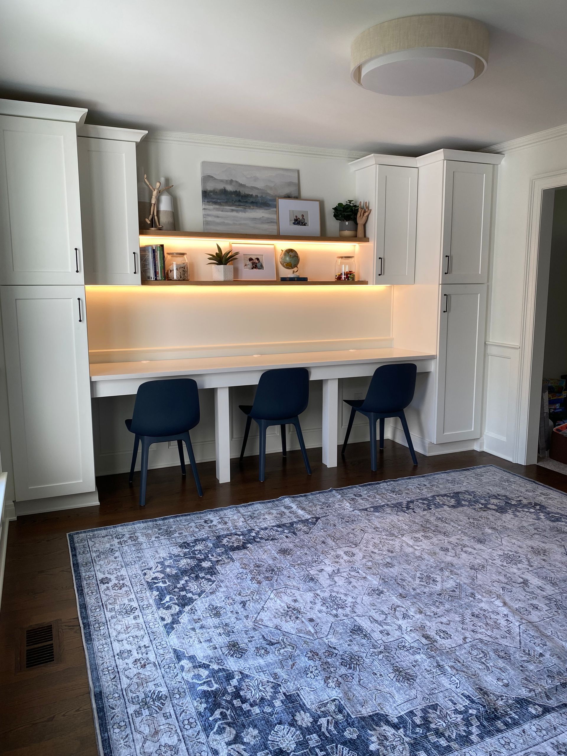 Home School station design for kids playroom