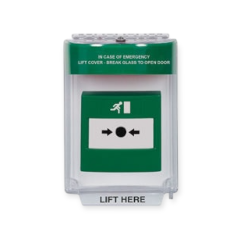 STI 13110EGNL opbouw handmelder beschermkap groen