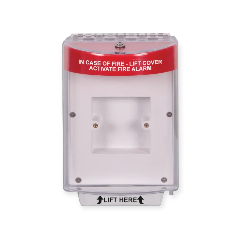 STI-13710FR enviro IP66 stopper, rood, backbox met open montageplaat