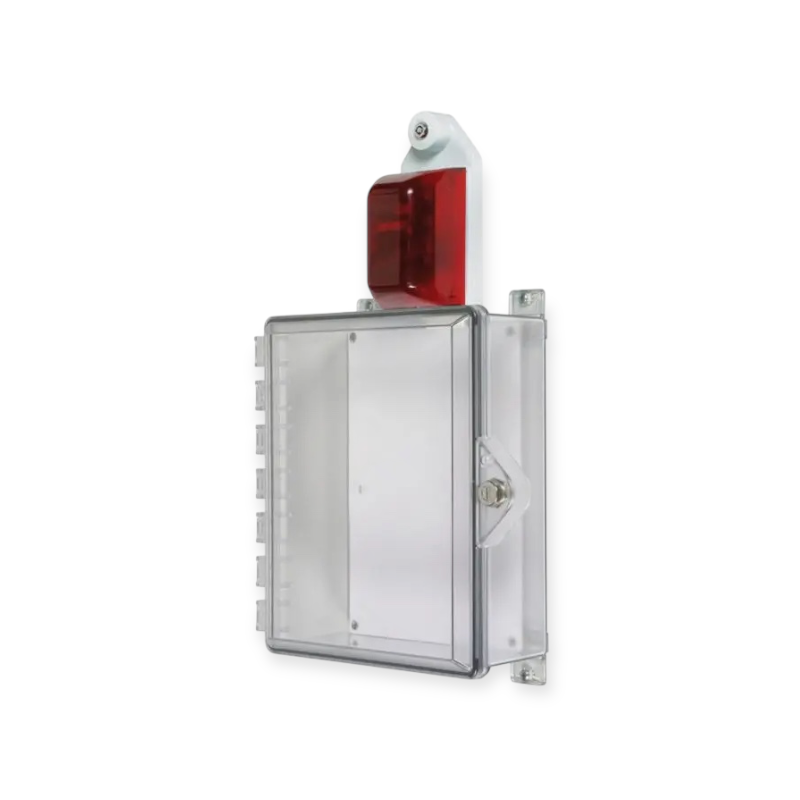 STI-7524 beschermende behuizing met sirene, flitseralarm en toetsenvergrendeling