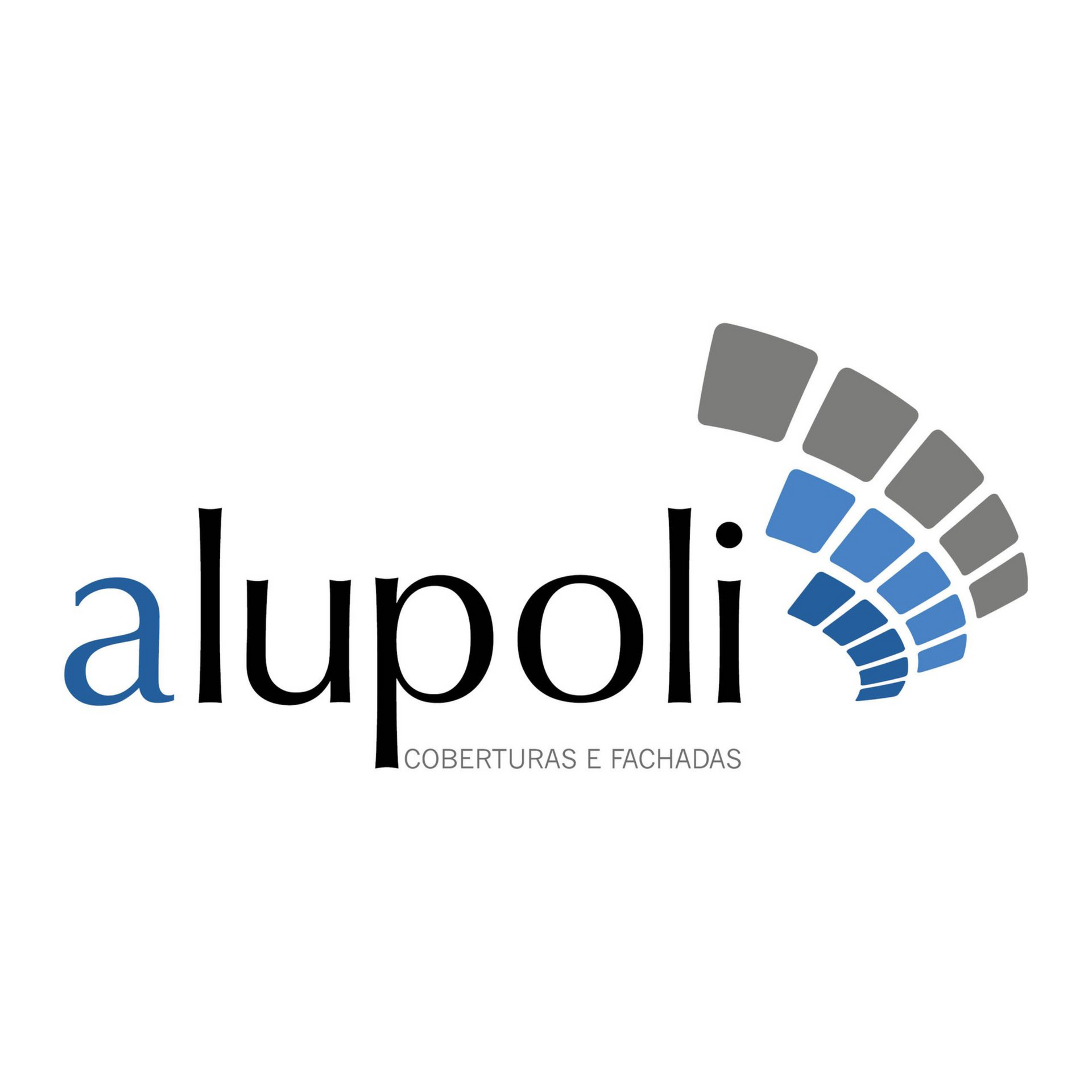 É um logotipo para uma empresa chamada Alupoli.