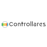 Um logotipo para uma empresa chamada controlleres em um fundo branco.