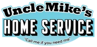 Uncle Mike’s Home Service logo in black and blue with the tagline “Call me if you need me”