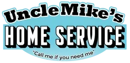 Uncle Mike’s Home Service logo in black and blue with the tagline “Call me if you need me”