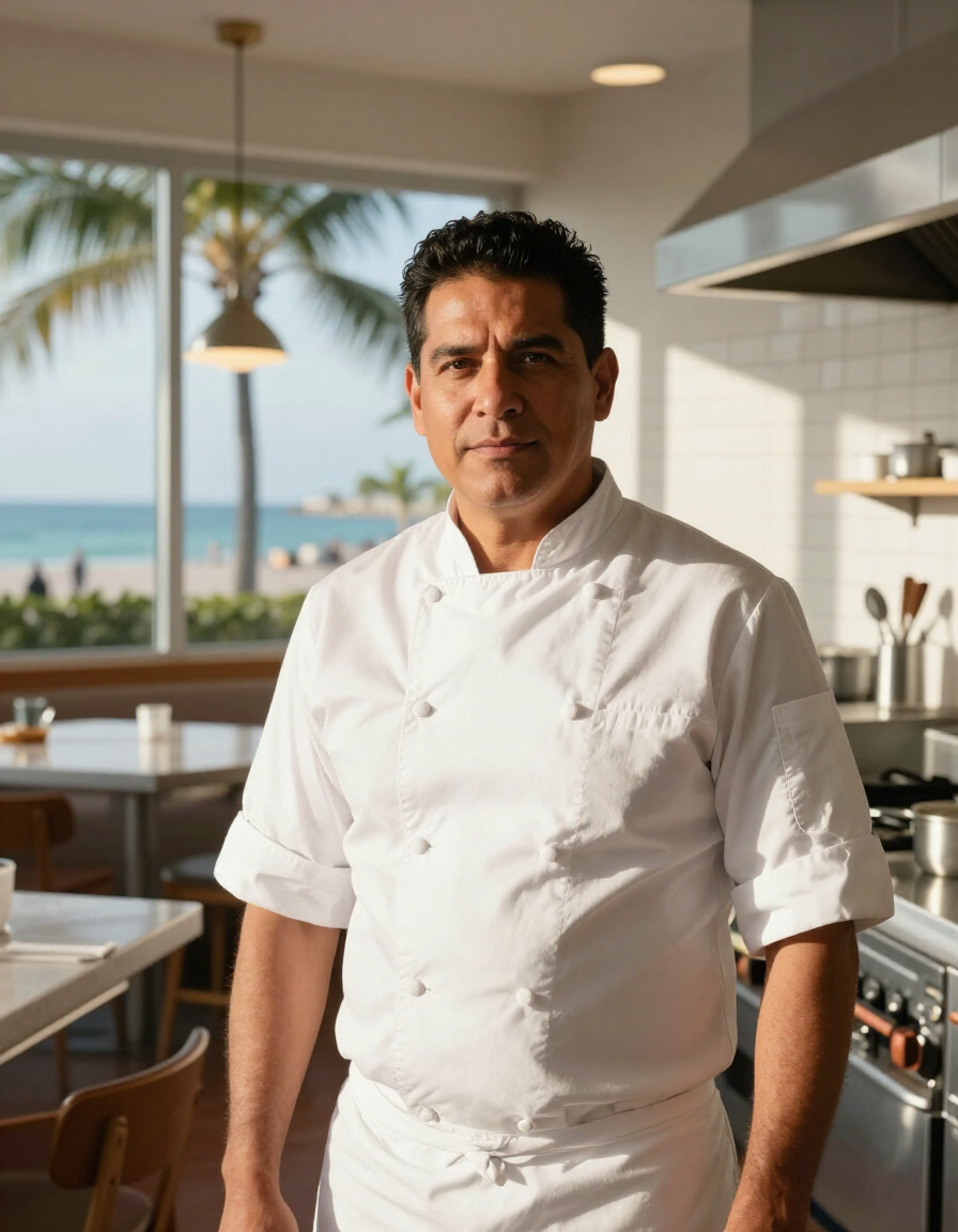 Chef Carlos Rivera at La Costa Seafood