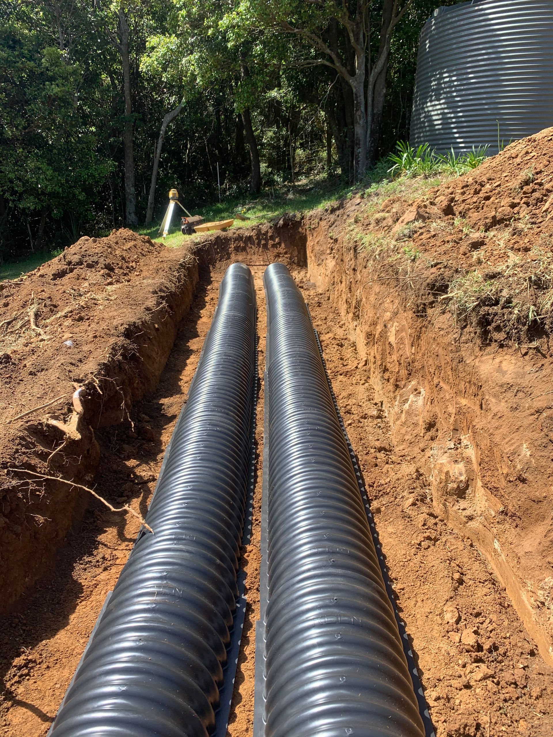 Black Underground Water Piping In Hole — Bennett's Environmental In Kangaroo Valley, NSW