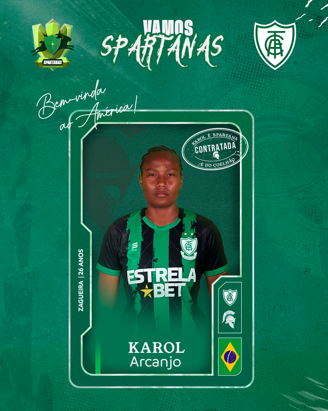 Karol Arcanjo &eacute; o novo refor&ccedil;o das Spartanas