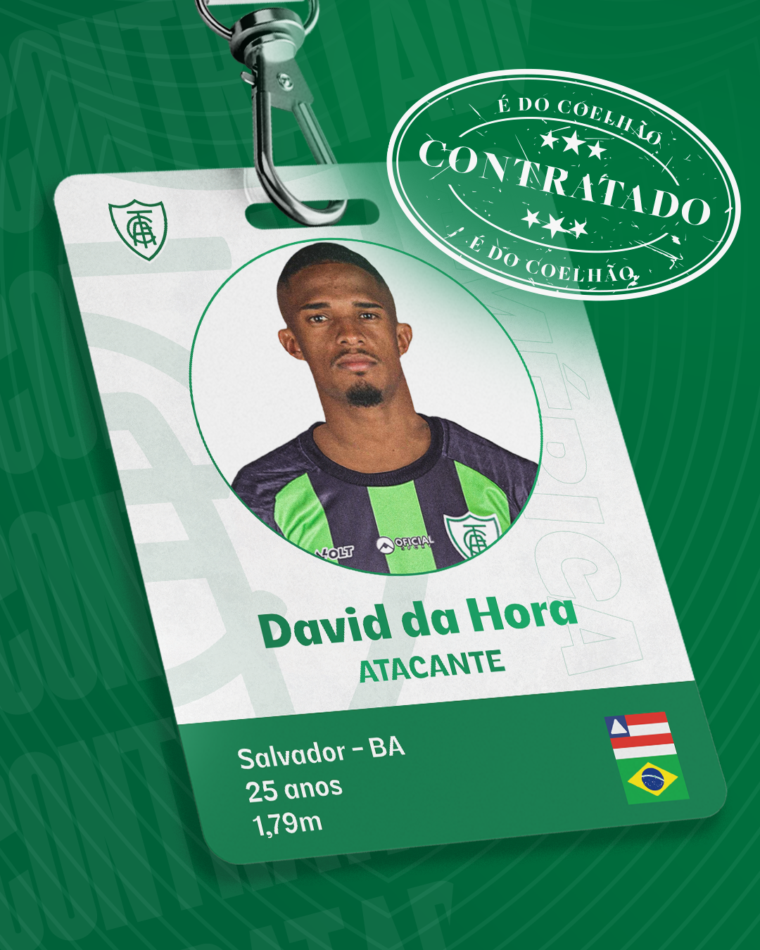 DAVID DA HORA É O NOVO ATACANTE DO COELHO