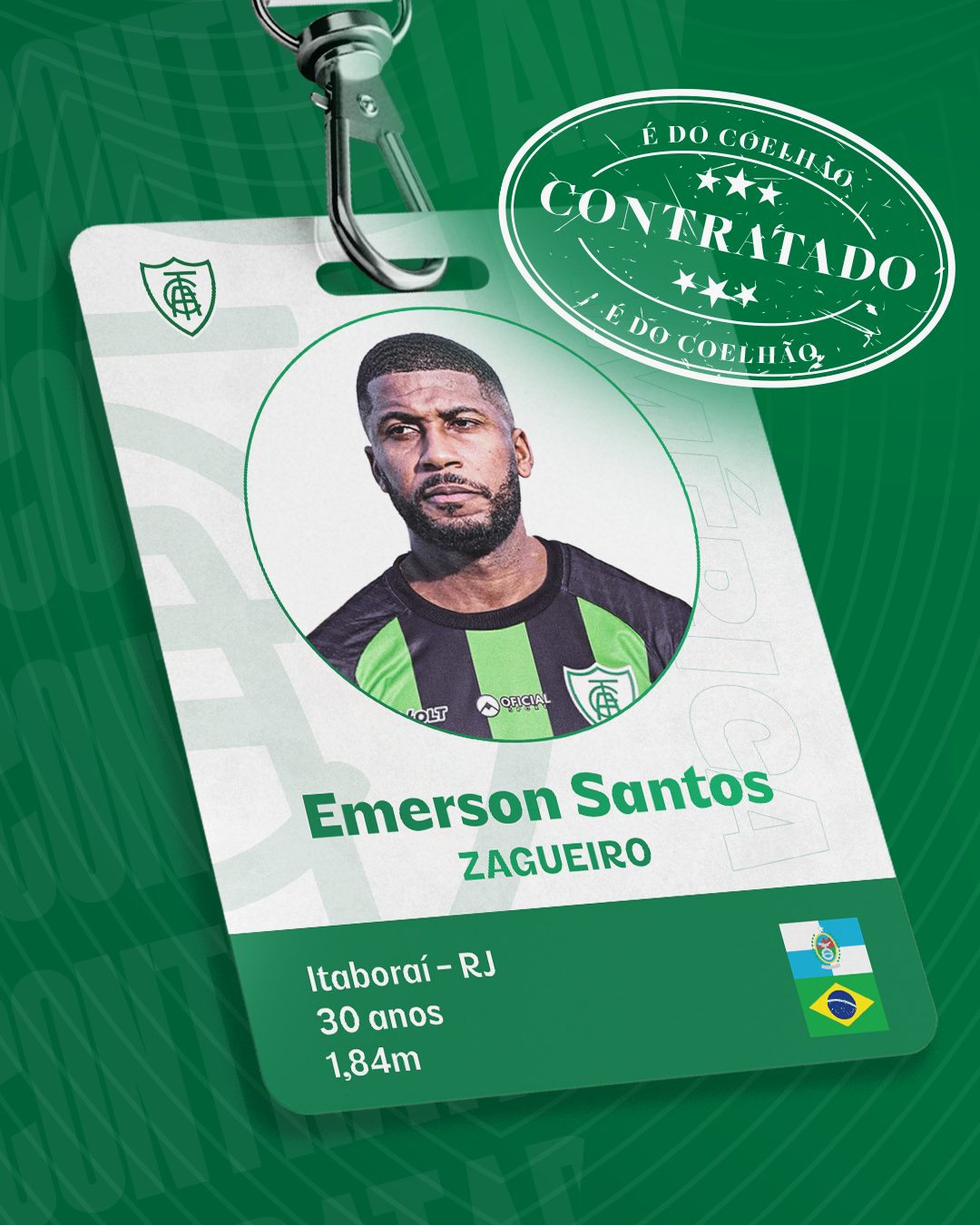 Am&eacute;rica contrata zagueiro Emerson Santos