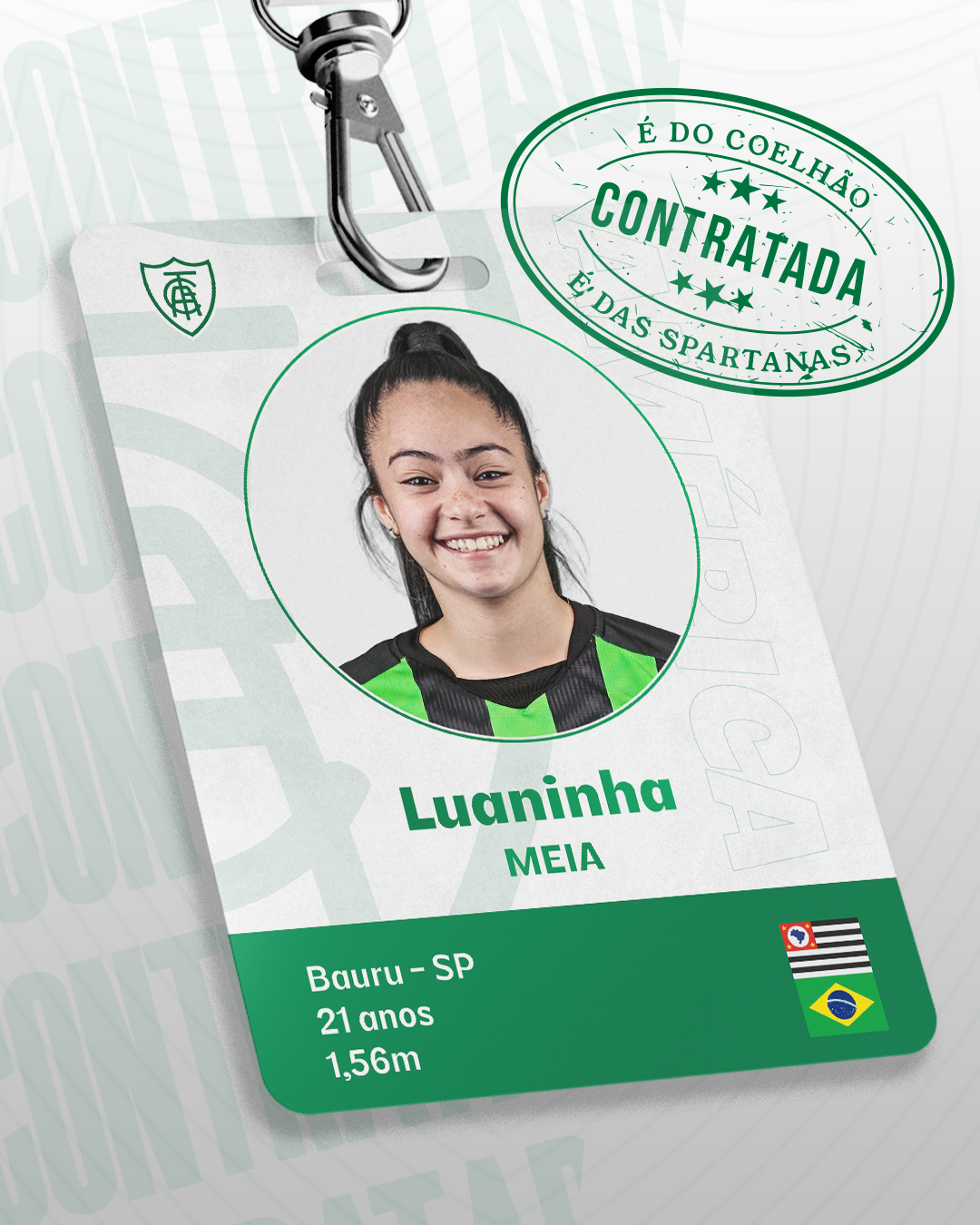 Spartanas acertam a contratação da meio-campista Luaninha