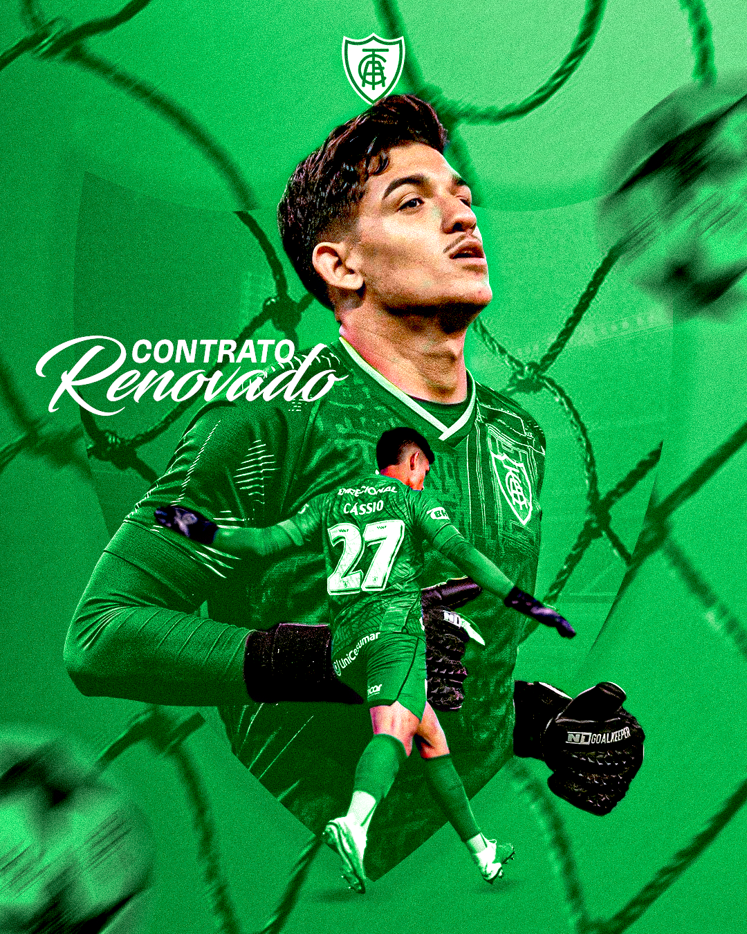 DNA Formador, goleiro C&aacute;ssio renova contrato com o Am&eacute;rica