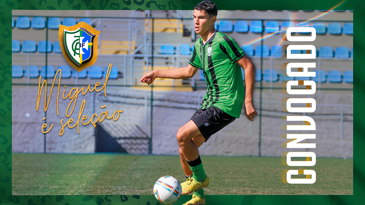 Am&eacute;rica tem zagueiro Miguel Figueiredo convocado para a Sele&ccedil;&atilde;o Brasileira Sub-15