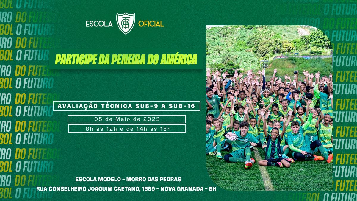 América fará seletiva de atletas na Escola Modelo do Clube