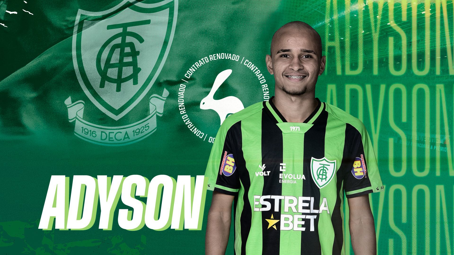 Am&eacute;rica prorroga contrato do atacante Adyson