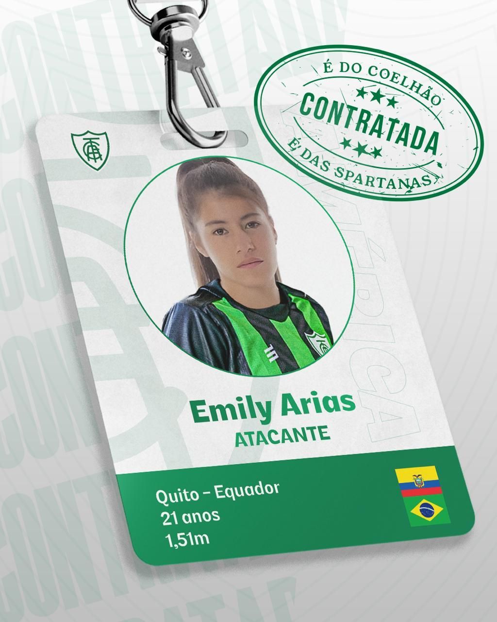 ATACANTE EMILY ARIAS REFOR&Ccedil;A AS SPARTANAS EM 2025