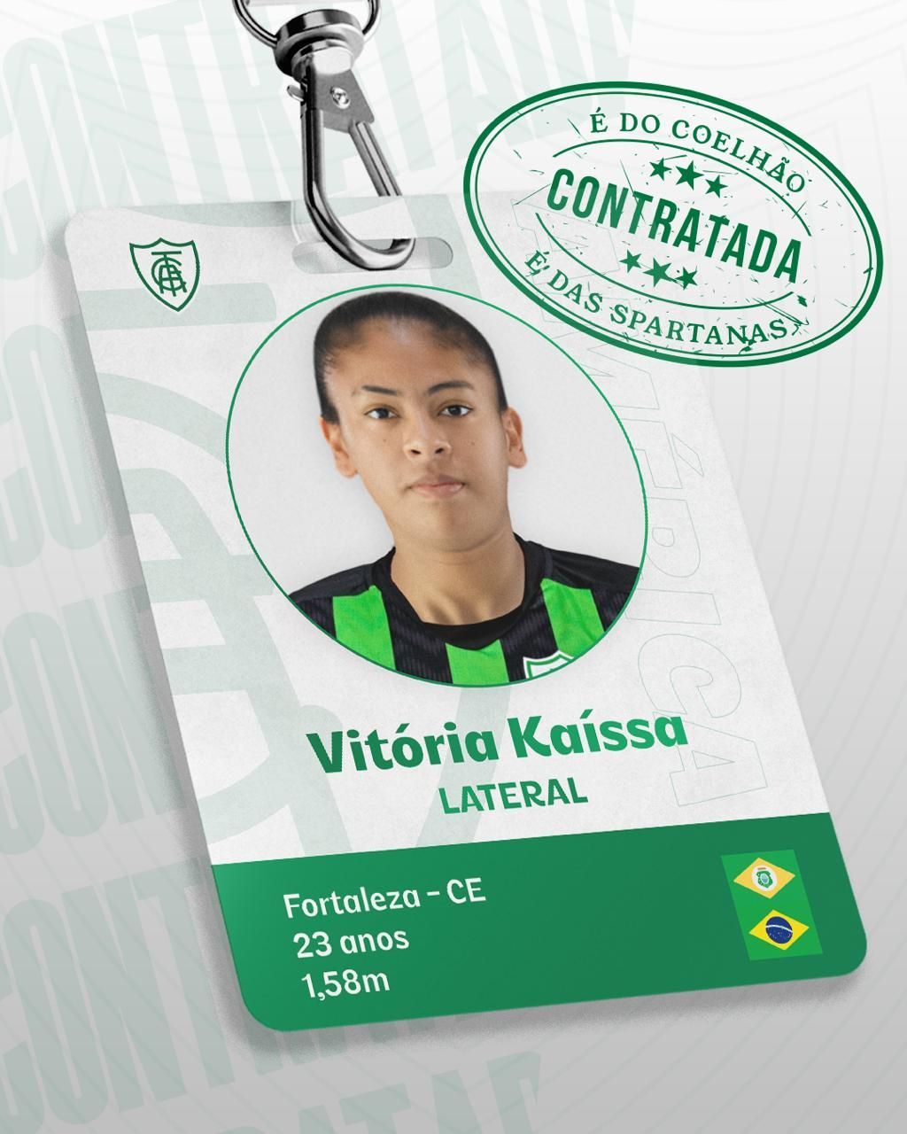 SPARTANAS ACERTAM A CONTRATA&Ccedil;&Atilde;O DA LATERAL VIT&Oacute;RIA KA&Iacute;SSA