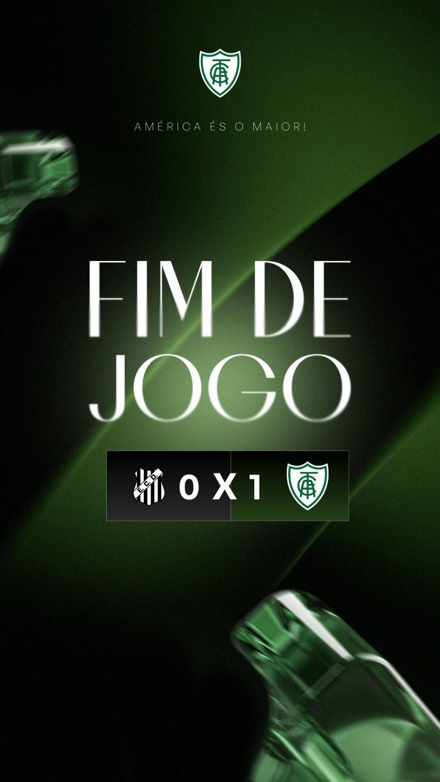 Am&eacute;rica vence o Democrata e mant&eacute;m invencibilidade no Mineiro