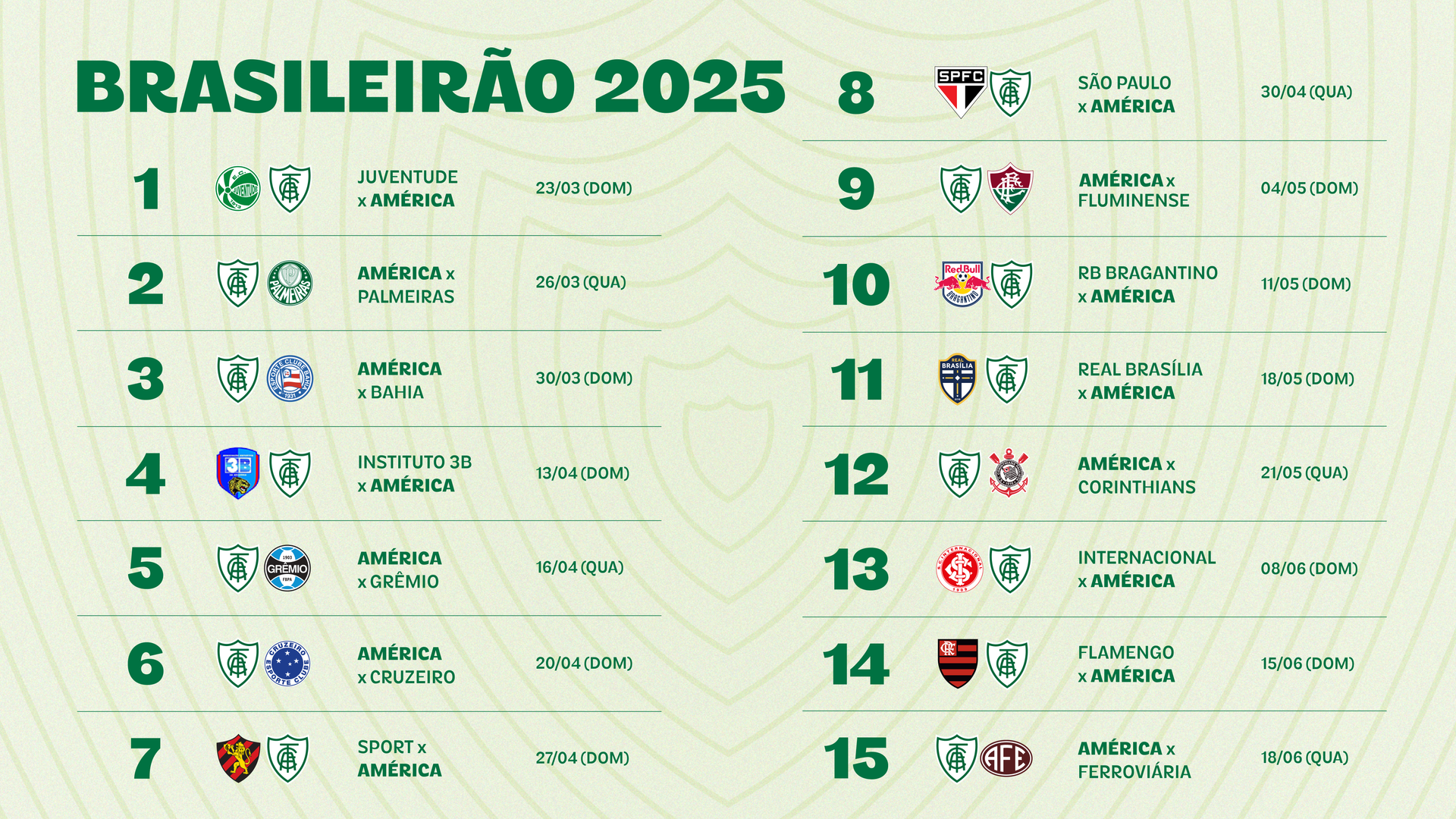 Spartanas conhecem tabela detalhada da primeira fase do Brasileirão