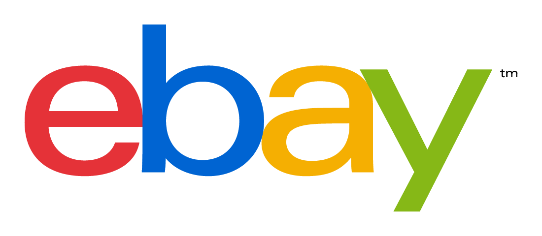 Logo eBay en rouge, bleu, jaune et vert.