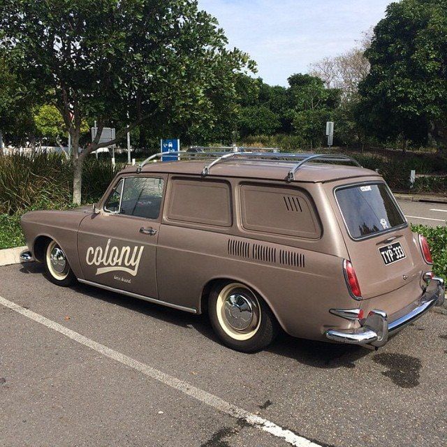 A Brown Colony Van is Parked in a Parking Lot — Stokers VW Mechanical Servicing & Repairs in Byron Bay, NSW