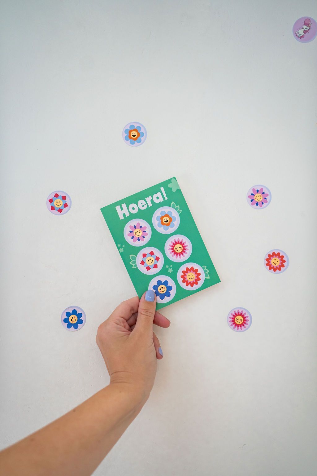 StickerPost stickerkaart bloemetjes
