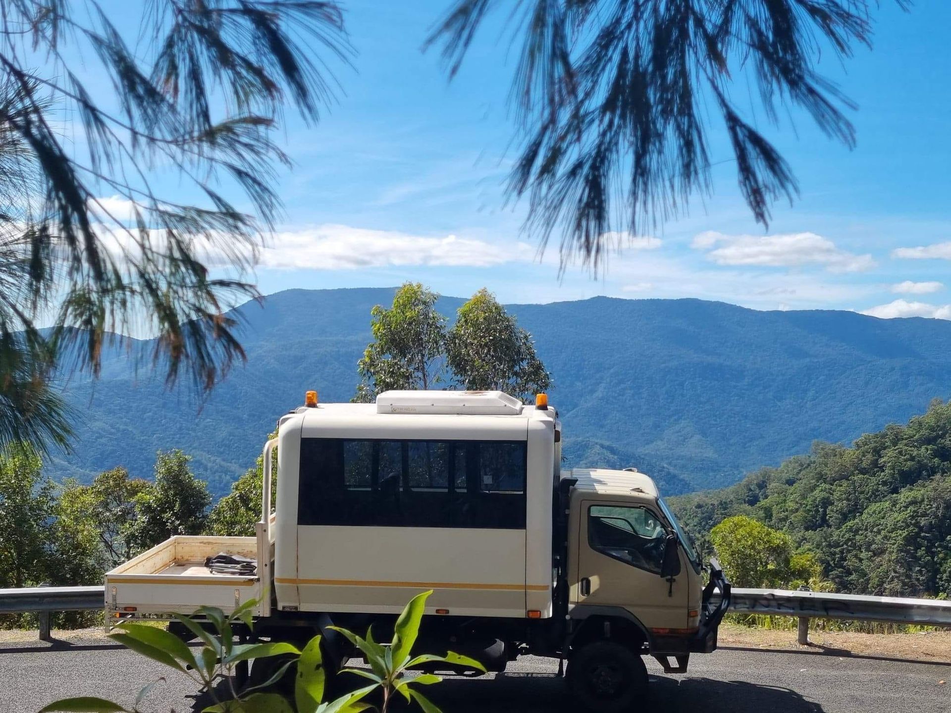 A White Truck Is Parked On The Side Of A Road  — Eclipse Hire In  Tablelands, QLD