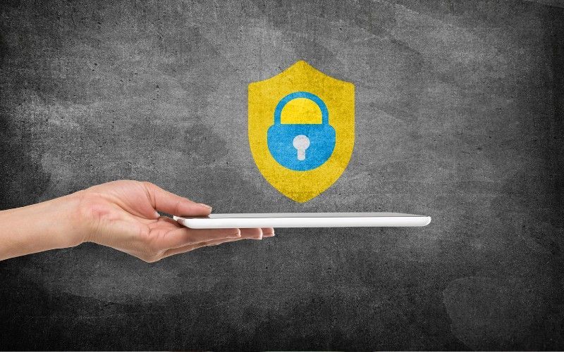 Illustration highlighting protection against scams and identity theft risks.
