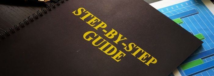 Cover page of a comprehensive book titled Step-by-step Guide. The cover design visually represents a structured, clear, and user-friendly approach to understanding the complex process of bankruptcy, including filing procedures, legal requirements, and financial implications.