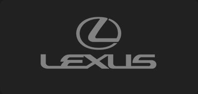 Lexus logo in silver on a dark background