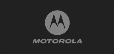 Motorola logo on a dark background, with a stylized M above the word Motorola.